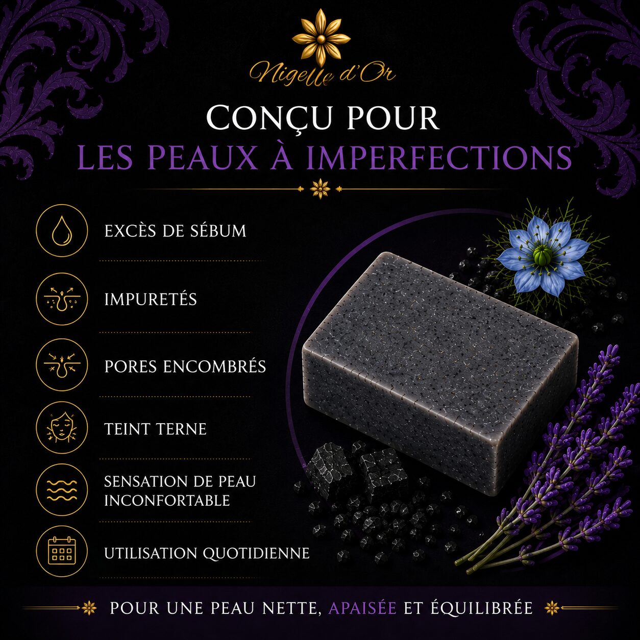 Savon à la Nigelle Naturel (4 actifs) - Nigelle d’Or – Image 7
