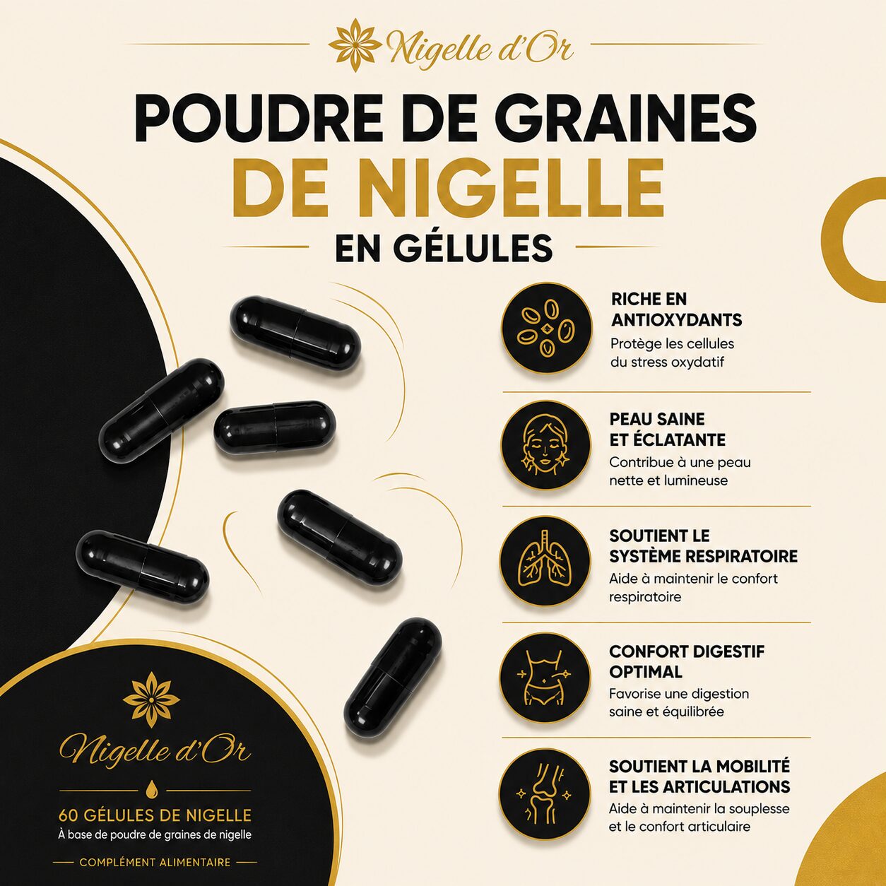 Gélules Ge Graines De Nigelle 100 % Naturelles | Nigelle d'Or – Image 5